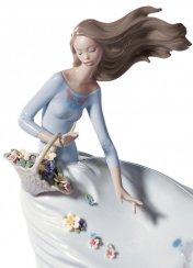 Petals of The Wind Woman Figurine