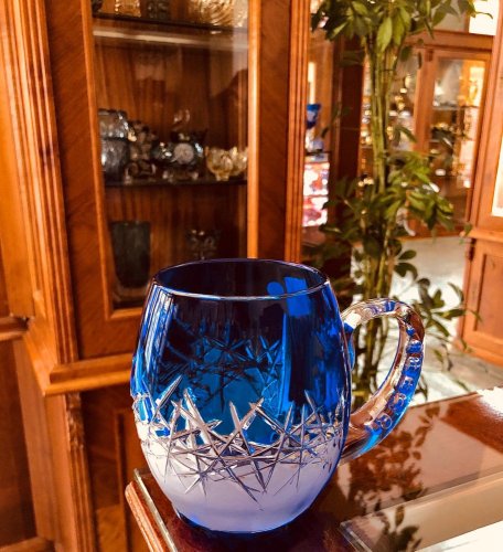 Barevný broušený půllitr - Výška 12cm/500ml