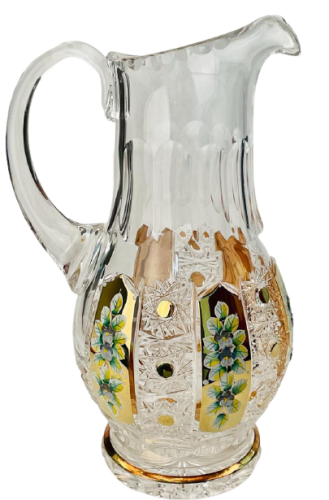 Broušený pozlacený džbán - Výška 29cm/1300ml