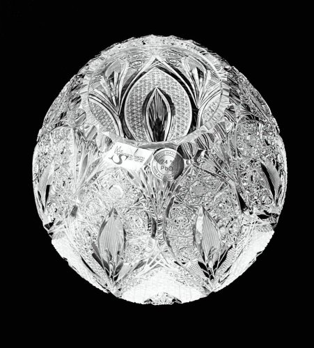 Jarrón de cristal tallado - Altura 18cm