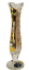 Jarrón de cristal tallado bañado en oro - Altura 15cm