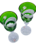 Copas de champán de lujo grabadas (verde) - juego de 2 unidades