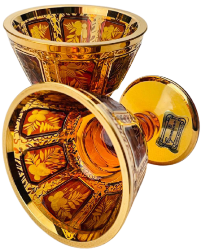Copa de licor de champán acanalada - juego de 2 piezas - Altura 8cm/80ml