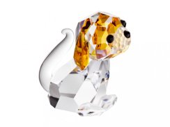 Skleněná figurka Pes – mini z českého křišťálu Preciosa