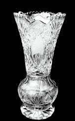 Cut crystal vase - Height 20cm