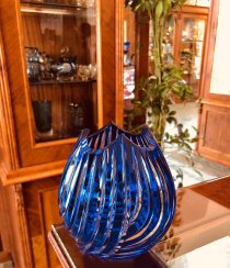 Barevná broušená váza - Výška 13cm