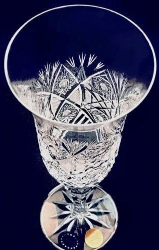 カットクリスタルシャンパングラス - 6個セット - 高さ21cm/150ml