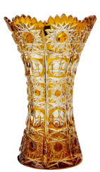 Color-cut crystal vase - Height 15cm