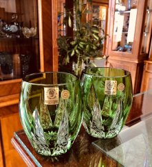 Broušené barevné panáky - set 2ks - Výška 10cm/250ml
