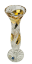 Gold-crystal cut crystal vase - Height 25cm