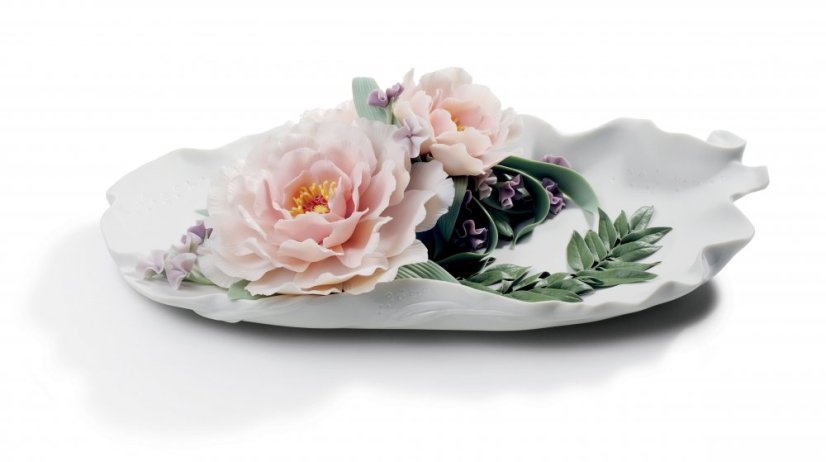 Tray with Peonies Tray