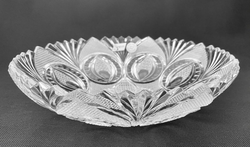 Cuenco de cristal tallado - Altura 8cm / Diámetro 28cm