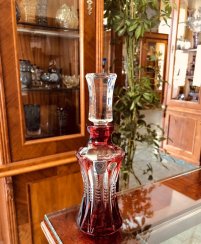 Barevně přejímaný broušený flakon - Výška 18cm
