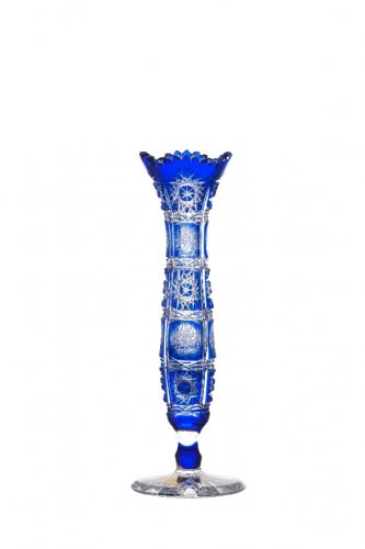 Color-cut crystal vase - Height 23cm