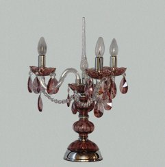 Křišťálová stolní lampa SE-1448-3-NK Smoke