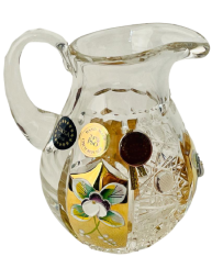 Broušený pozlacený džbánek - Výška 10cm