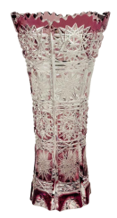 Color-cut crystal vase - Height 15cm
