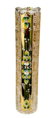 Gold-crystal cut crystal vase - Height 25cm