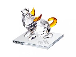 Skleněná figurka Vepř - čínský zodiak z českého křišťálu Preciosa