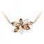 bižuterní náhrdelník Flying Gem, kolibřík, český křišťál, zlatý