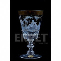 Engraved gold-plated crystal glasses - set of 2pcs