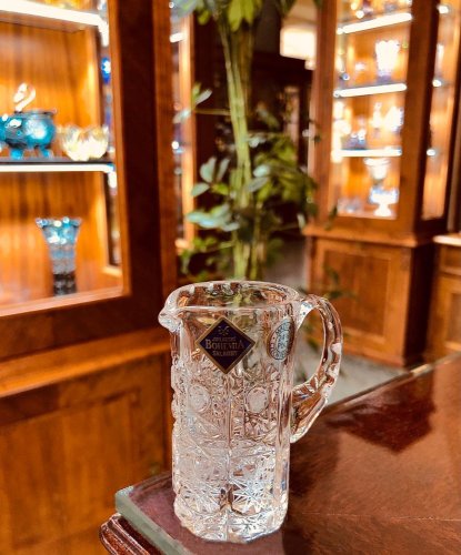 Cut crystal pitcher - miniature - Height 7cm