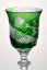 Přejímané luxusní ryté sklenice na víno (Zelené) - set 2ks