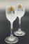 Hand engraved liqueur glass with Thistle motif - set of 2pcs