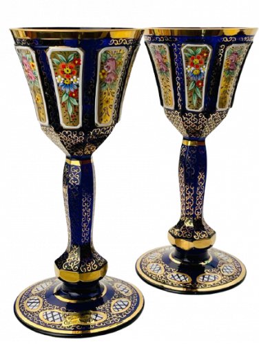 Paneled wine glass - set of 6pcs - Height 20cm/190ml