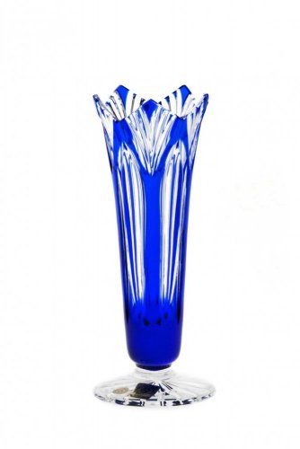 Barevná broušená váza - Výška 17cm