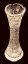 カットクリスタル製花瓶 - 高さ23cm