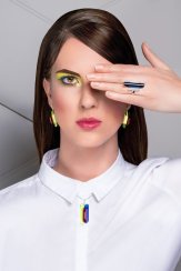 Stříbrný přívěsek Neon Collection by Veronica s křišťálem Preciosa
