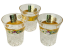 Broušené pozlacené panáky - set 6ks - Výška 6cm/45ml