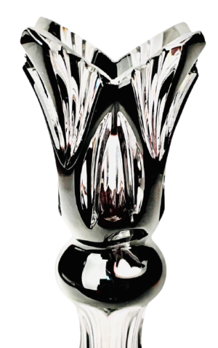 Broušený barevný svícen - Výška 18cm