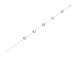 Stříbrný náramek Romantic Beads z českého křišťálu Preciosa