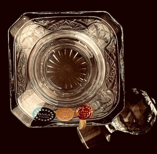 Cut crystal bottle - Height 24cm/800ml