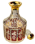 Barevně dekorovaná lištovaná karafa - Výška 23cm/1000ml