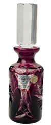 Color-cut crystal bottle for perfume - Height 16cm