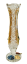 Jarrón de cristal tallado bañado en oro - Altura 15cm