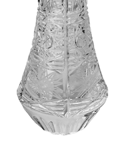 Jarrón de cristal tallado dorado - Altura 23cm