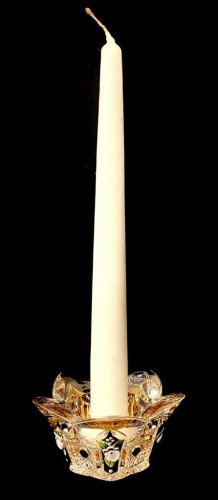 Broušený Zlacený svícen - Výška 4cm