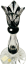 Broušený barevný svícen - Výška 18cm