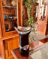 Color-cut crystal vase - Height 18cm