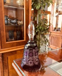 Campana de cristal tallado en color - Altura 13cm