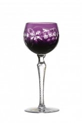 Barevné broušené sklenice na víno - set 2ks - 190ml