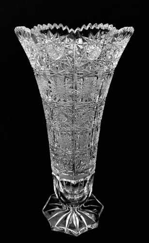 Jarrón de cristal tallado - Altura 25cm