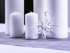 Skleněná ozdoba Vánoční ornament 18 z českého křišťálu Preciosa