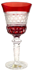 Broušená barevná sklenice na víno 1ks - Výška 20cm/240ml