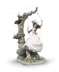 Swinging Woman Figurine