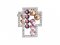 Štrasová brož Orléans s českým křišťálem a perličkami Preciosa - fialová
